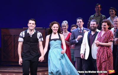 Corey Cott, Laura Osnes, Beth Leavel and cast  Photo