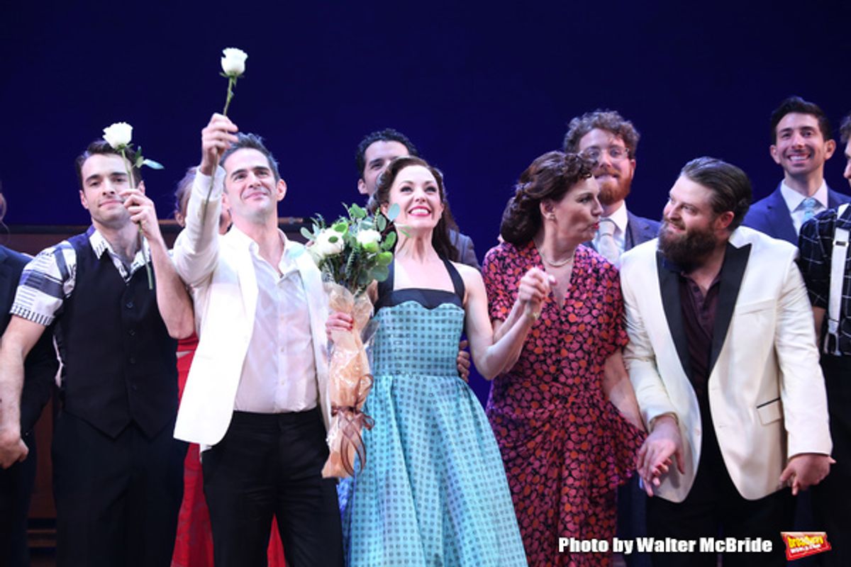  Corey Cott, Andy Blankenbuehler, Laura Osnes, Beth Leavel and cast  at 