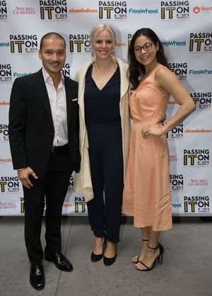 Jon Jon Briones, Katie Rose Clarke and Eva Noblezada Photo