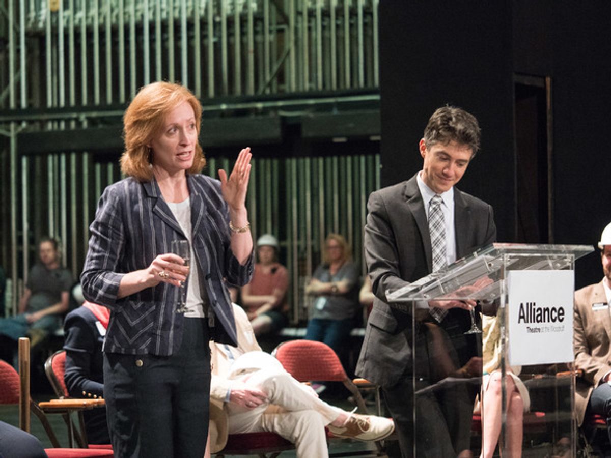 Jennings Hertz Artistic Director Susan V. Booth and Dan Reardon Director of Eduction & Associate Artistic Director, Christopher Moses at 