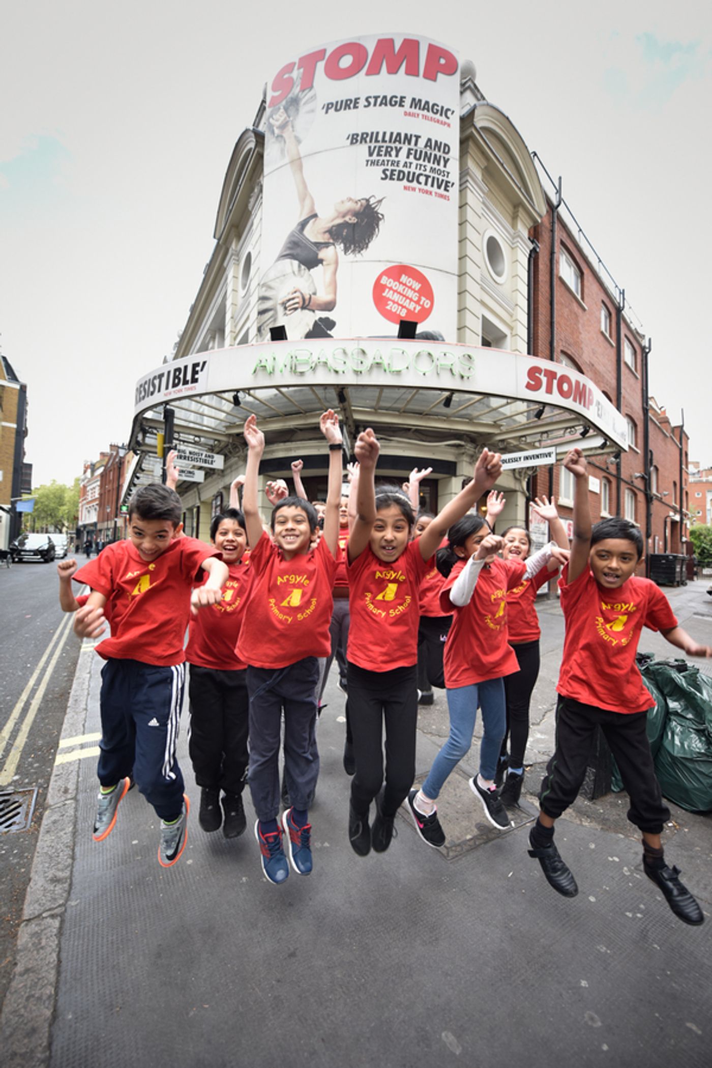 Photo Flash: Camden Schoolchildren Promote Walking Campaign with Cast of STOMP  Image