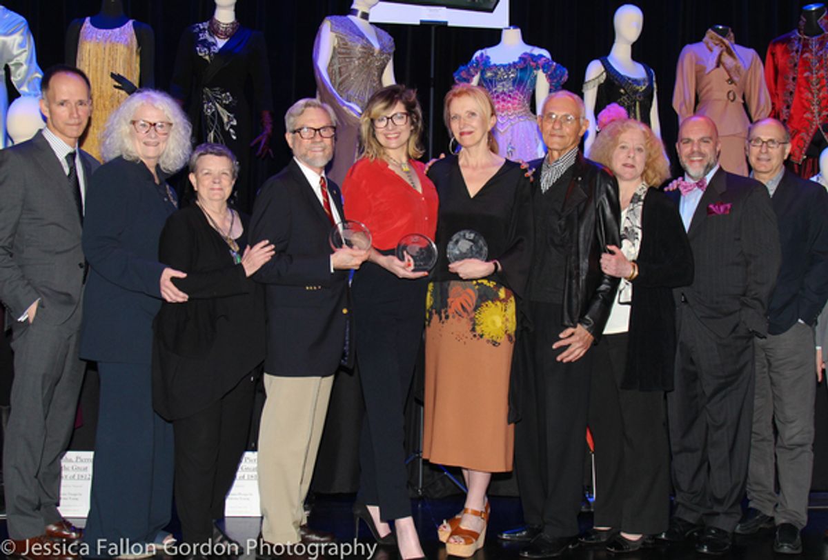 Robert Perdziola, Judith Dolan, Sally Ann Parsons, Ernest Smith, Paloma Young, Catherine Zuber, Mel Weingart, Victoria Bailey, Stephen Cabral and James Lapine at 