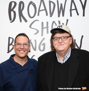 Director Michael Mayer with Michael Moore @ BroadwayWorld Director Michael Mayer with Michael Moore Photo