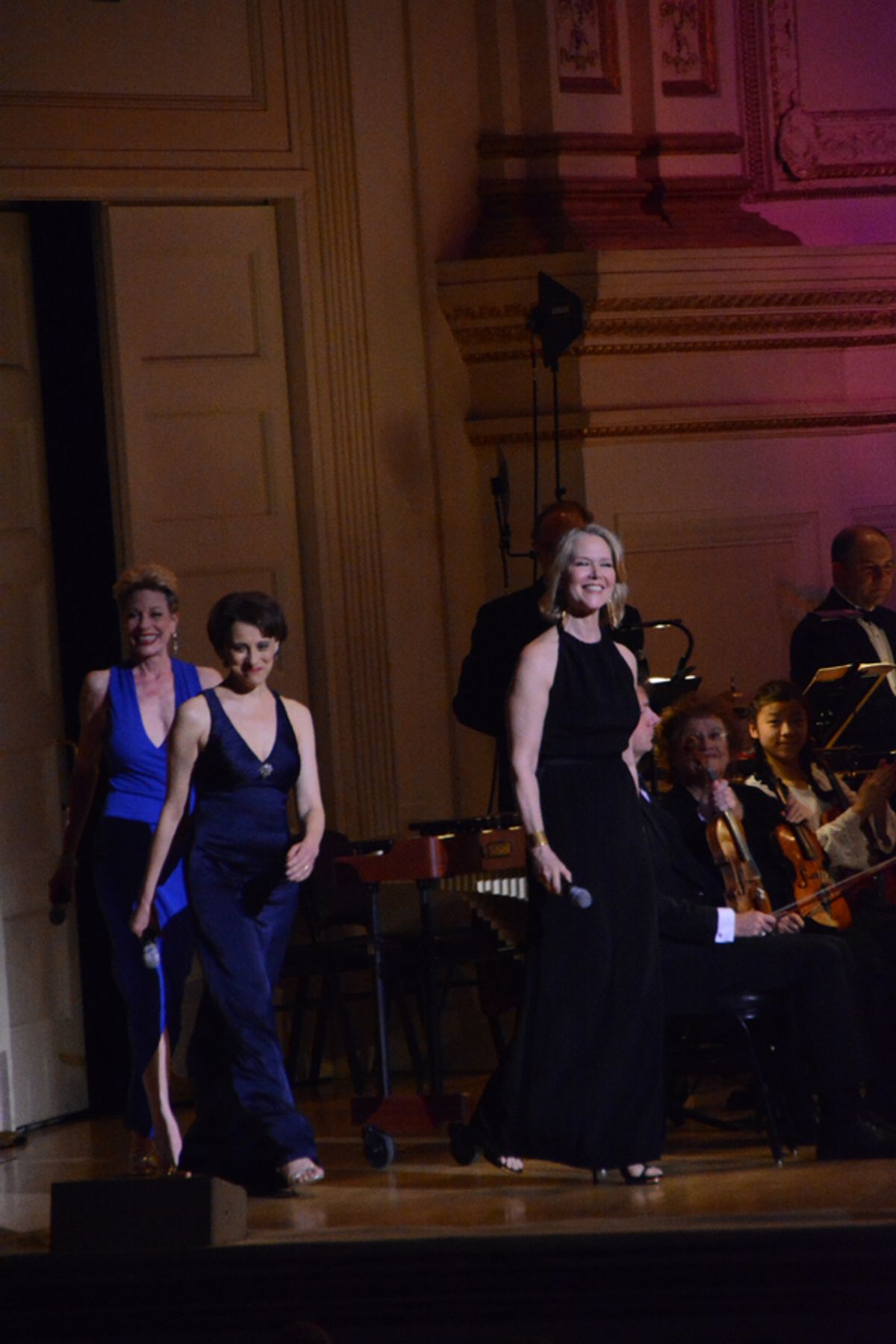 Marin Mazzie, Judy Kuhn and Rebecca Luker at 