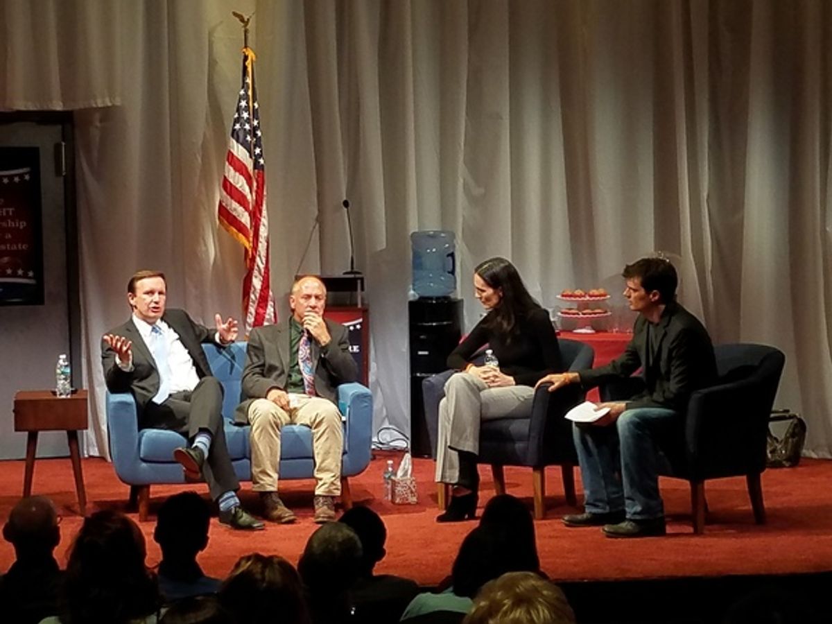 Chris Murphy, Mark Barden,  Charlotte Cohn, Jason Odell Williams at 