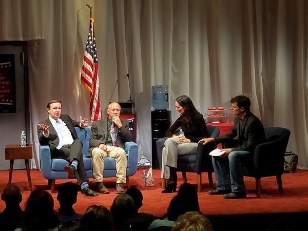 Chris Murphy, Mark Barden,  Charlotte Cohn, Jason Odell Williams Photo