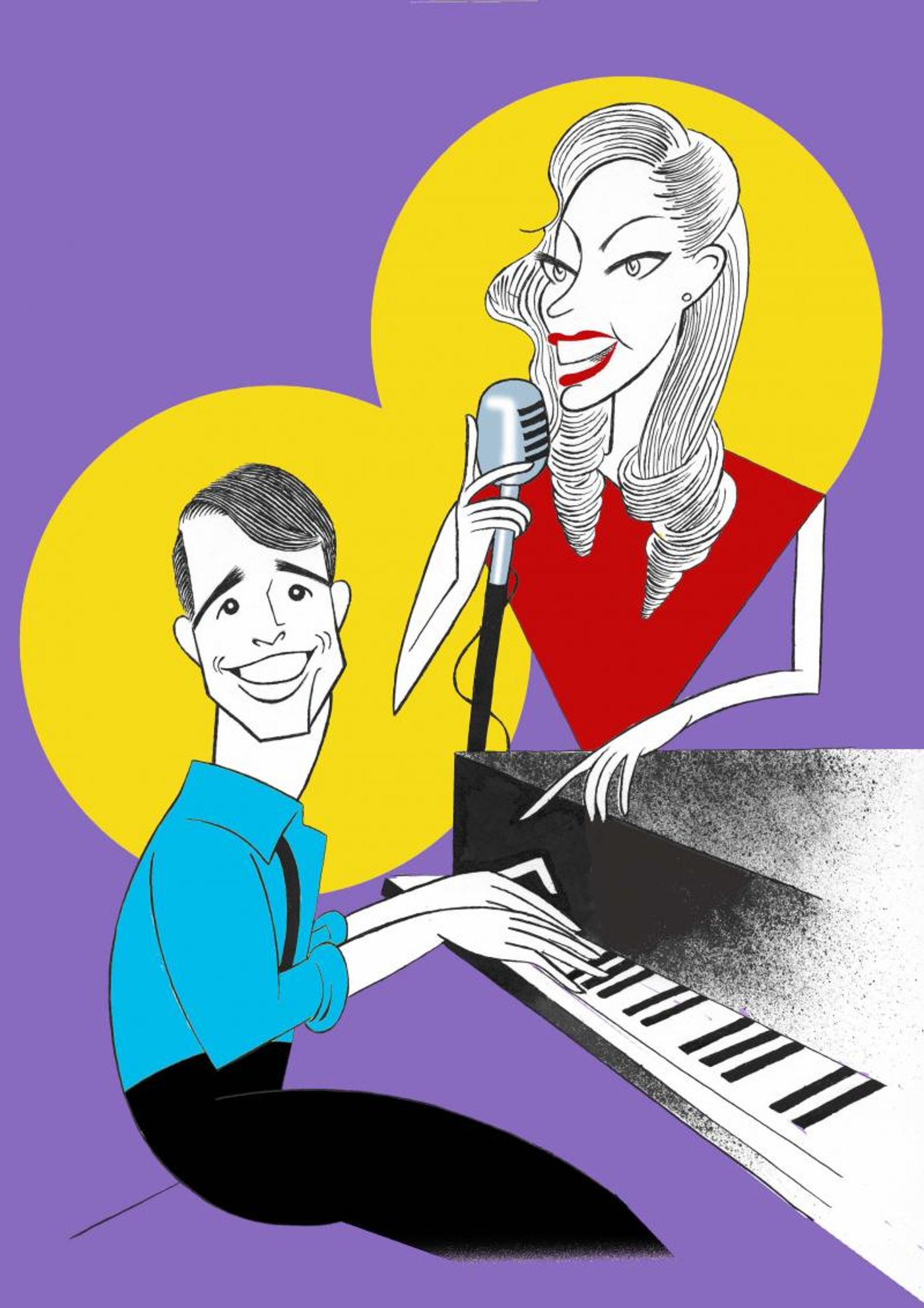 BWW Exclusive: Ken Fallin Draws the Stage -  Corey Cott & Laura Osnes in BANDSTAND  Image