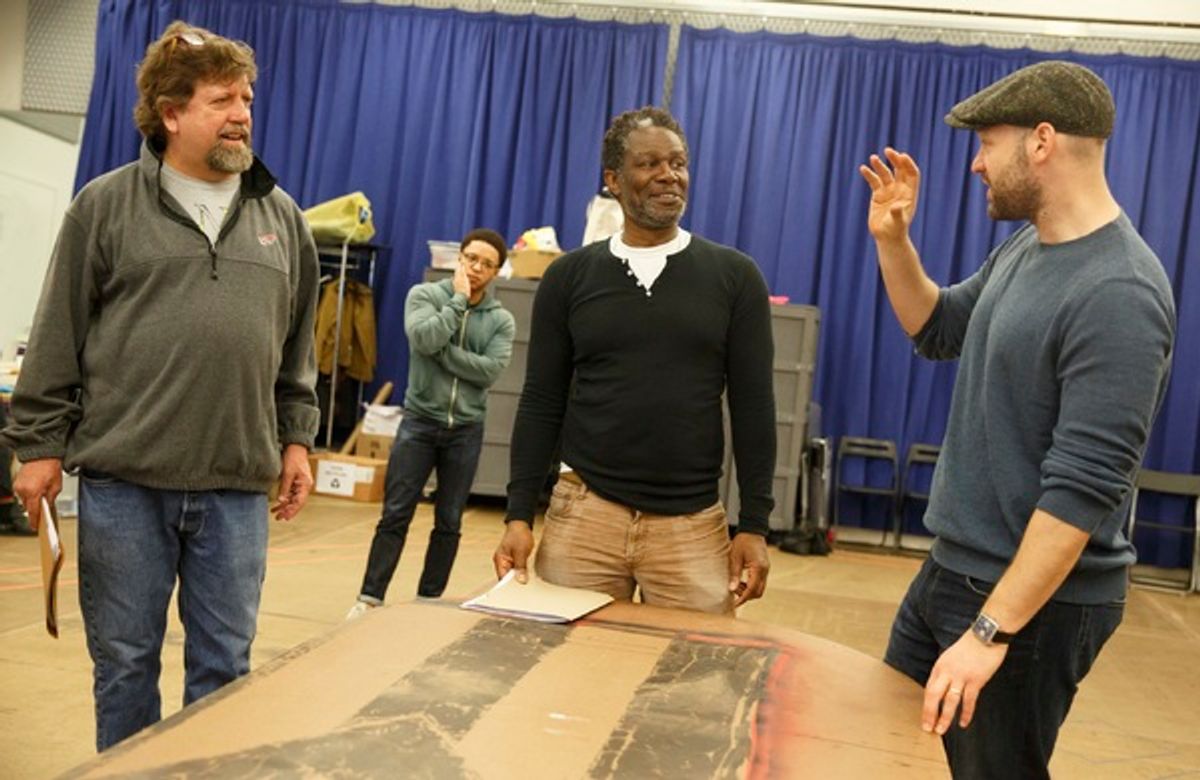 Oskar Eustis, Christopher Livingston, John Douglas Thompson, and Corey Stoll at 