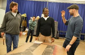Oskar Eustis, Christopher Livingston, John Douglas Thompson, and Corey Stoll @ BroadwayWorld Oskar Eustis, Christopher Livingston, John Douglas Thompson, and Corey Stoll Photo