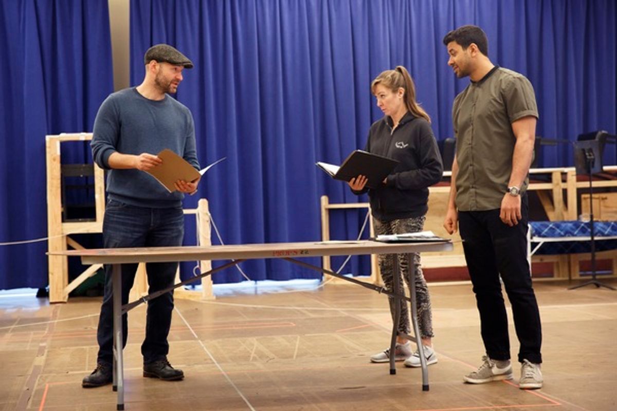 Corey Stoll, Elizabeth Marvel, and Robert Gilbert at 