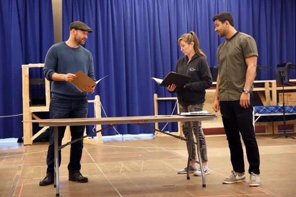Corey Stoll, Elizabeth Marvel, and Robert Gilbert Photo