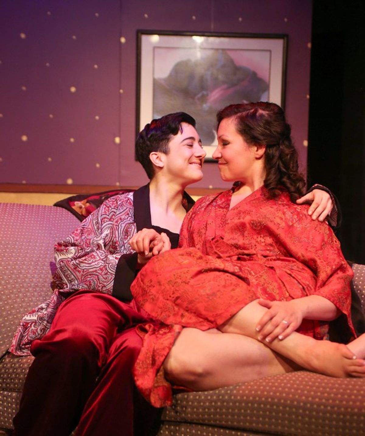 Isis Phoenix as Amanda and Kit Lascher as Elyot in PRIVATE LIVES at Reboot Theatre Company
 at 
