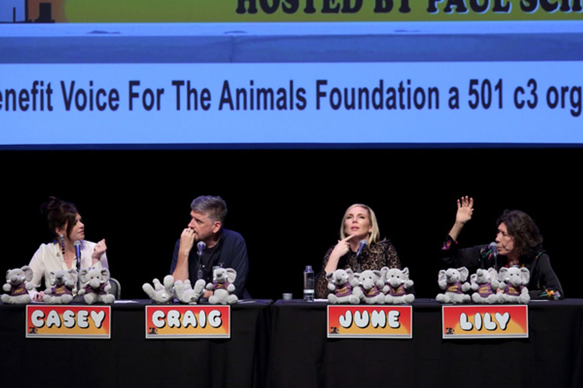 Casey Wilson, Craig Ferguson, June Diane Raphael and Lily Tomlin at 