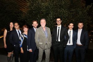 Director Giovanna Sardelli, playwright Rajiv Joseph, and cast members Joanne McGee, T Photo