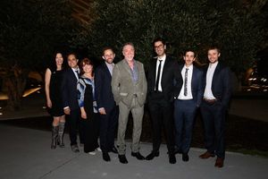 Director Giovanna Sardelli, playwright Rajiv Joseph, and cast members Joanne McGee, T Photo