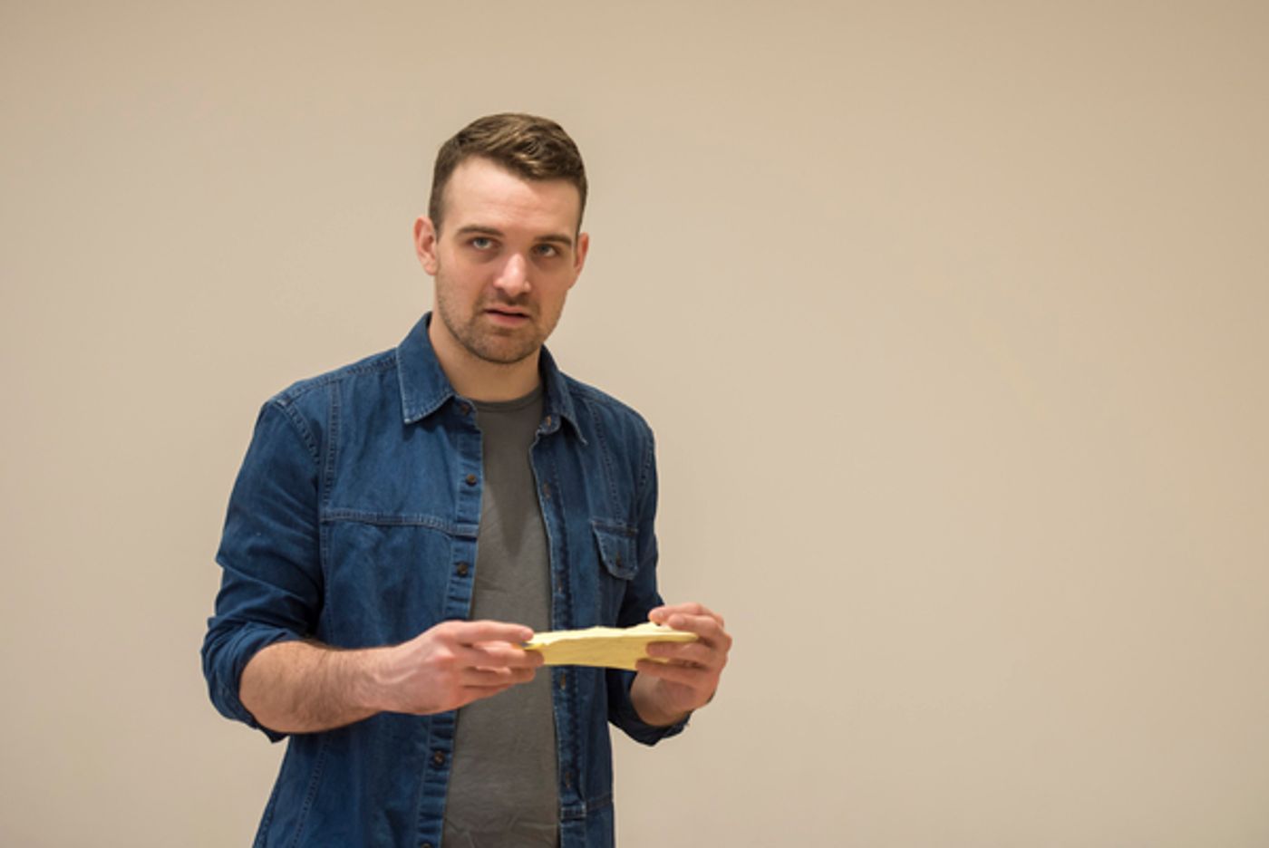 Photo Flash: In Rehearsal For Waterwell's HAMLET Starring Arian Moayed, Sherie Rene Scott, and Micah Stock  Image