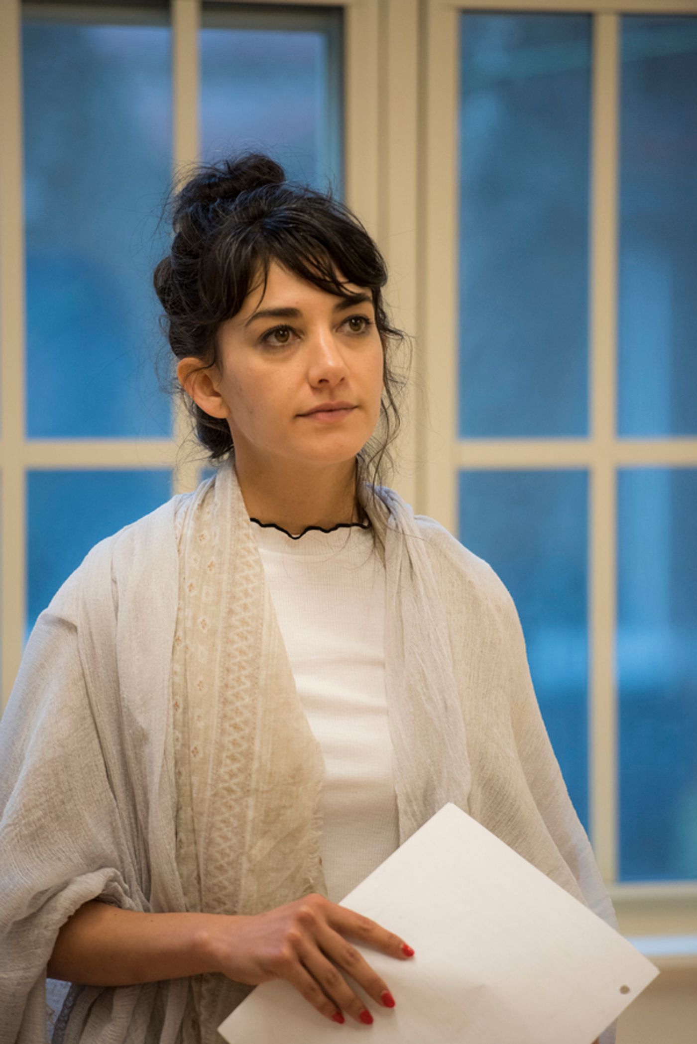 Photo Flash: In Rehearsal For Waterwell's HAMLET Starring Arian Moayed, Sherie Rene Scott, and Micah Stock  Image