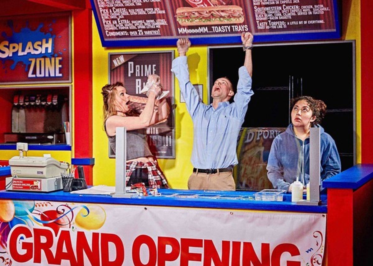 (left to right) Annie Prichard, Chris Daley and SaraÃ­ Rodriguez in First Floor Theaterâ€™s Chicago premiere of AMERICAN HERO by Bess Wohl, directed by Cody Estle. Photo by Ian McLaren. at 