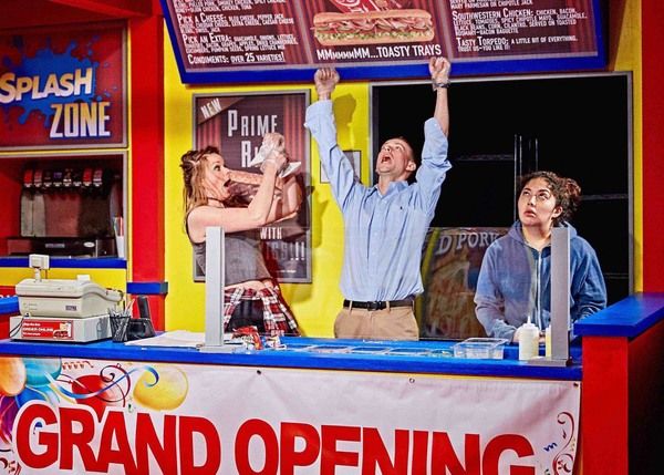 (left to right) Annie Prichard, Chris Daley and SaraÃ­ Rodriguez in First Floor The Photo