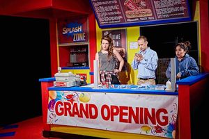 (left to right) Annie Prichard, Chris Daley and SaraÃ­ Rodriguez in First Floor The Photo