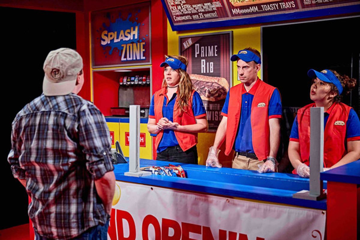 (left to right) Brian McKnight, Annie Prichard, Chris Daley and SaraÃ­ Rodriguez in First Floor Theaterâ€™s Chicago premiere of AMERICAN HERO by Bess Wohl, directed by Cody Estle. Photo by Ian McLaren. at 