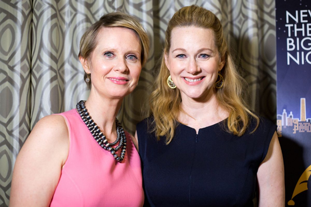 Cynthia Nixon, Laura Linney at 