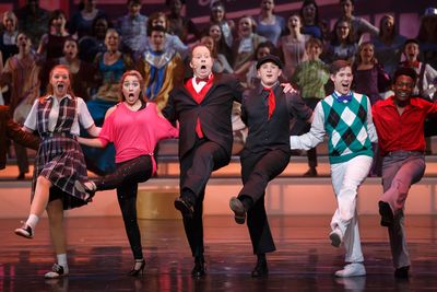 Shuler Hensley and Shuler Ensemble in opening number Photo