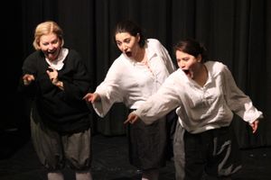 Audience goes wrong.

Melissa Huckabay, Kacie Adams and Helen Rios Photo