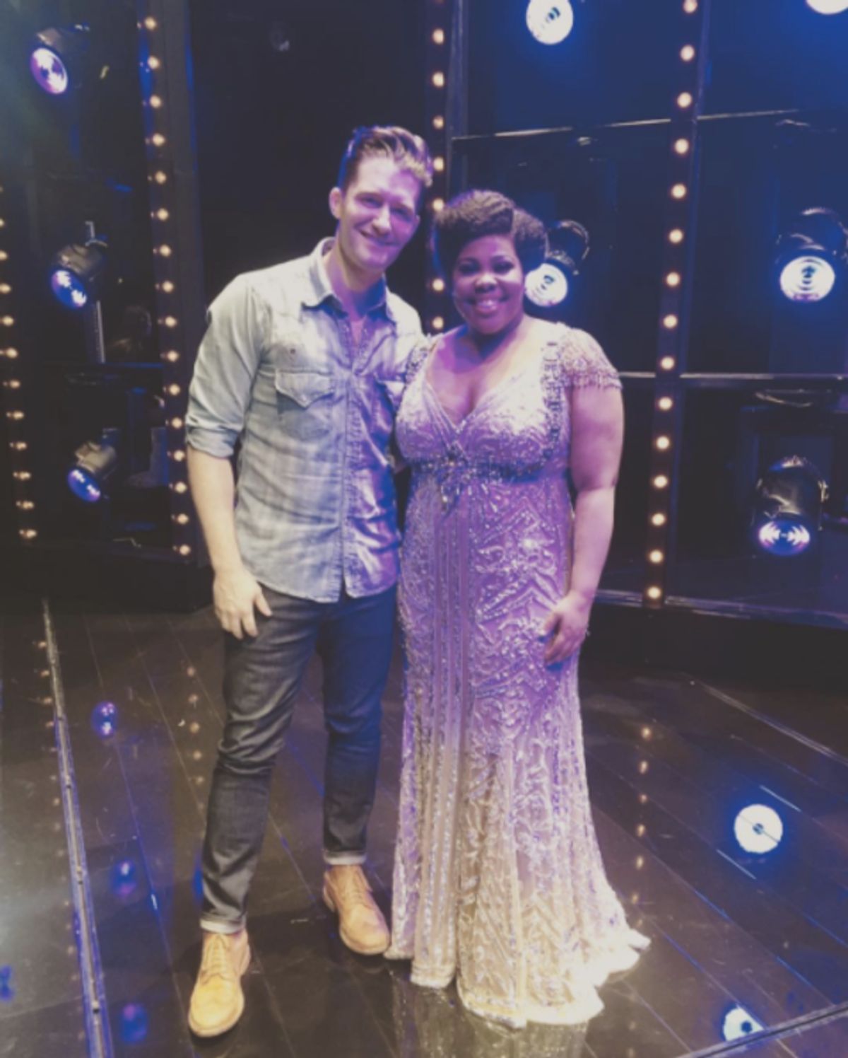 Matthew Morrison and Amber Riley at 