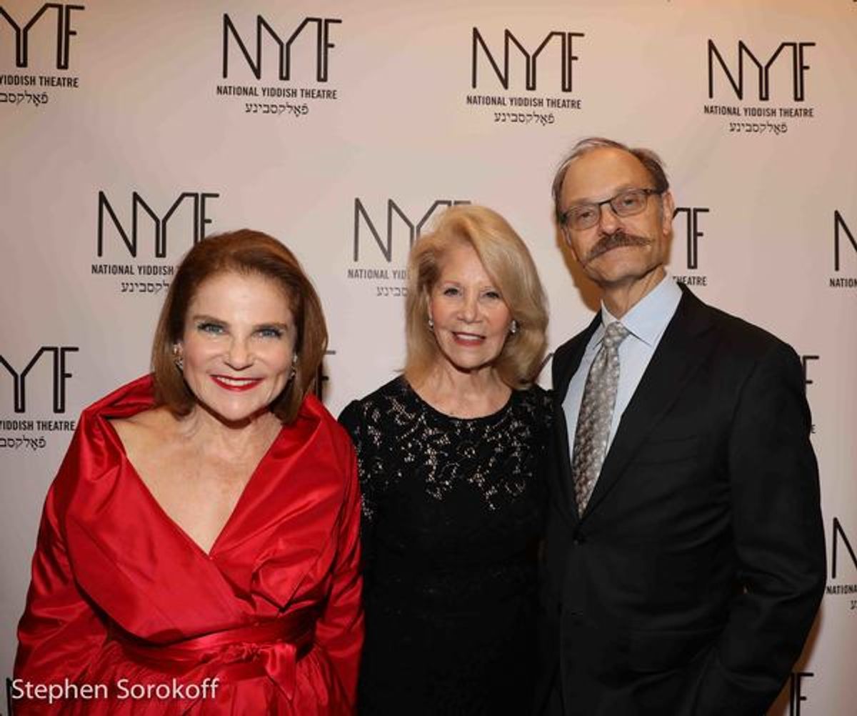Tovah Feldshuh, Daryl Roth, David Hyde Pierce at 