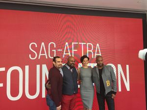 Javier Munoz, James Monroe Iglehart, Mandy Gonzalez, and Bryan Terrell Clark. @ BroadwayWorld Javier Munoz, James Monroe Iglehart, Mandy Gonzalez, and Bryan Terrell Clark. Photo