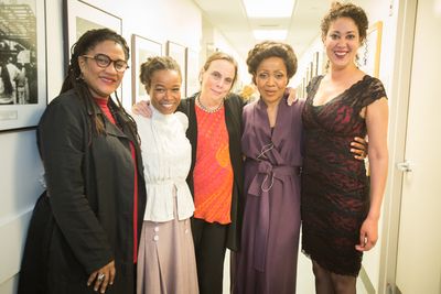 Lynn Nottage, Quincy Tyler Bernstine, Emily Mann, Brenda Pressley and Jade King Carro Photo