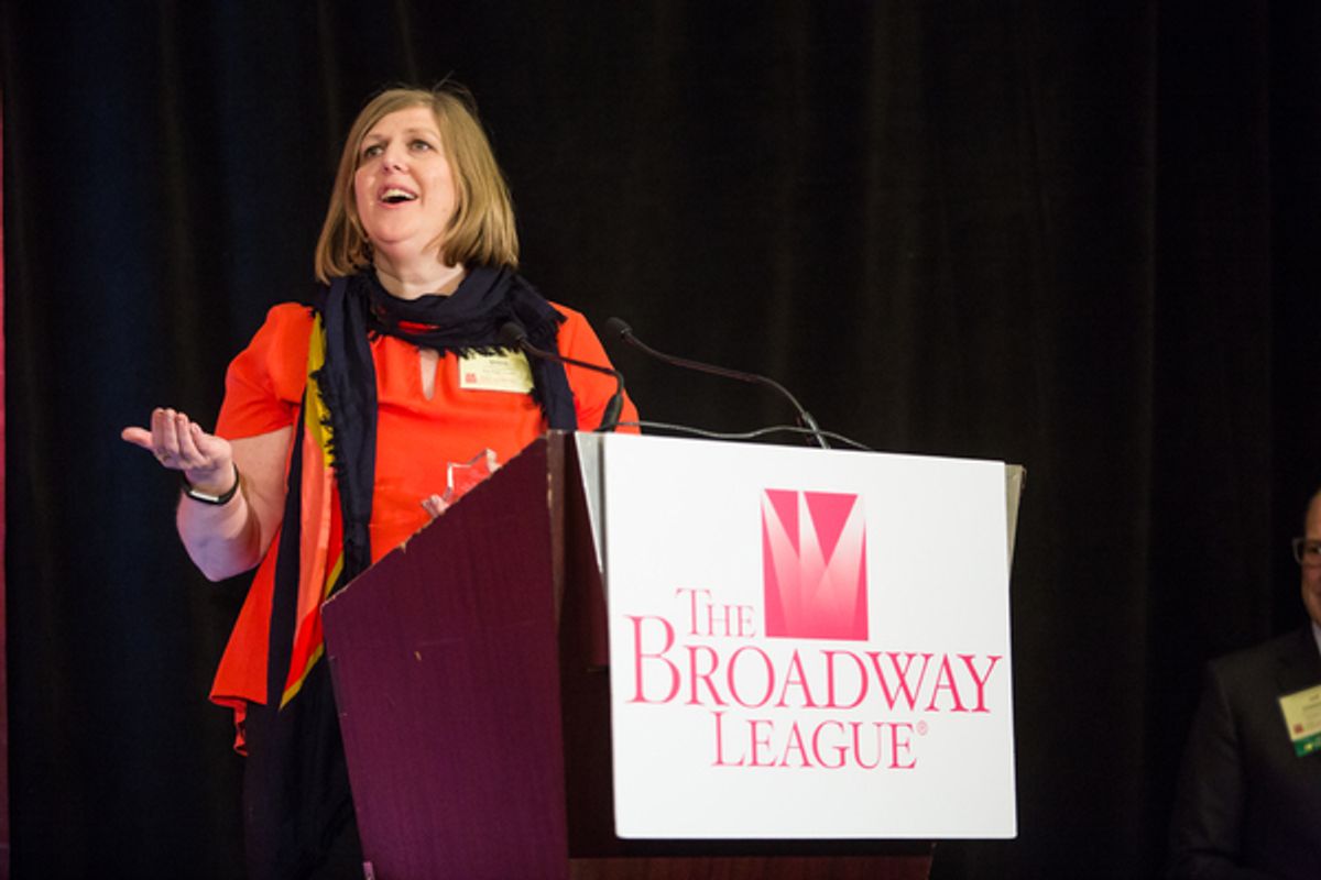 Joan Squires at WAR PAINT's David Stone, OPA's Joan Squires and More Receive Broadway League's 2017 League Awards