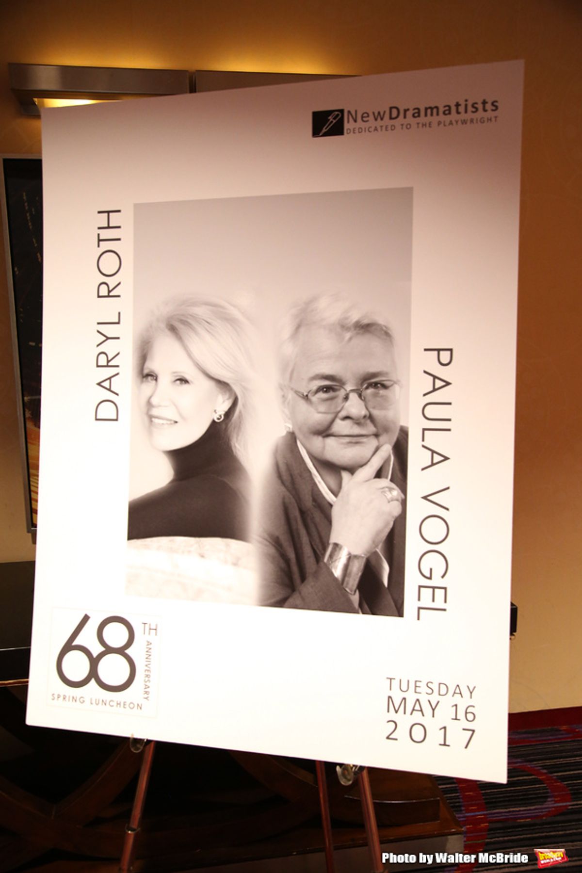 The New Dramatists' 68th Annual Spring Luncheon honoring Daryl Roth and Paula Vogel at the Marriott Marquis on May 16, 2017 in New York City. at 