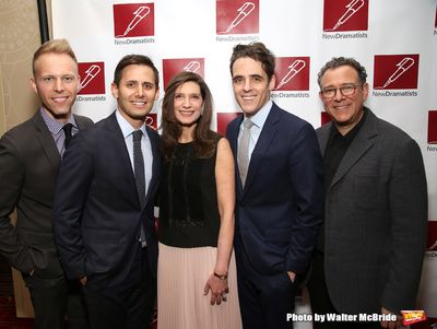 The Dear Evan Hansen creative team: writers Justin Paul and Benj Pasek, producer Stac Photo