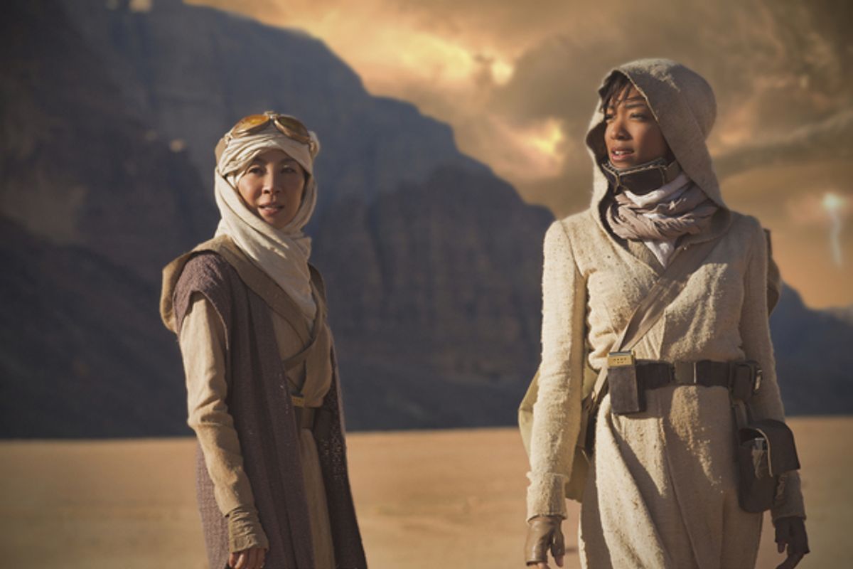 Michelle Yeoh; Sonequa Martin-Green at 
