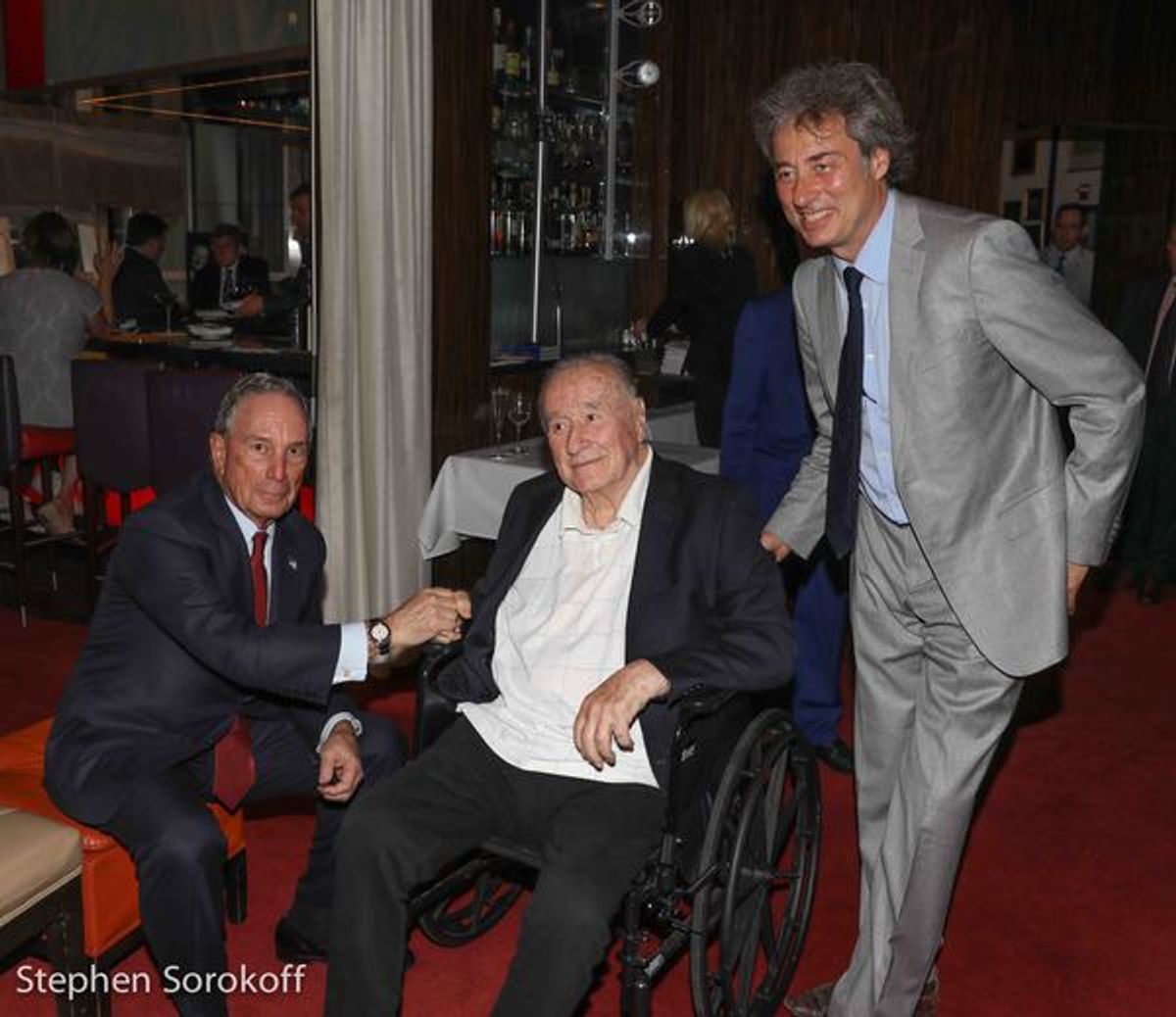Mayor Michael Bloomberg, Sirio Maccioni, Marco Maccioni at 