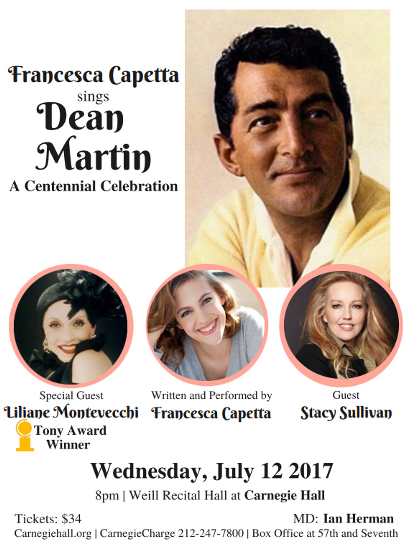 Francesca Capetta Sings Dean Martin: A Centennial Celebration this July  Image