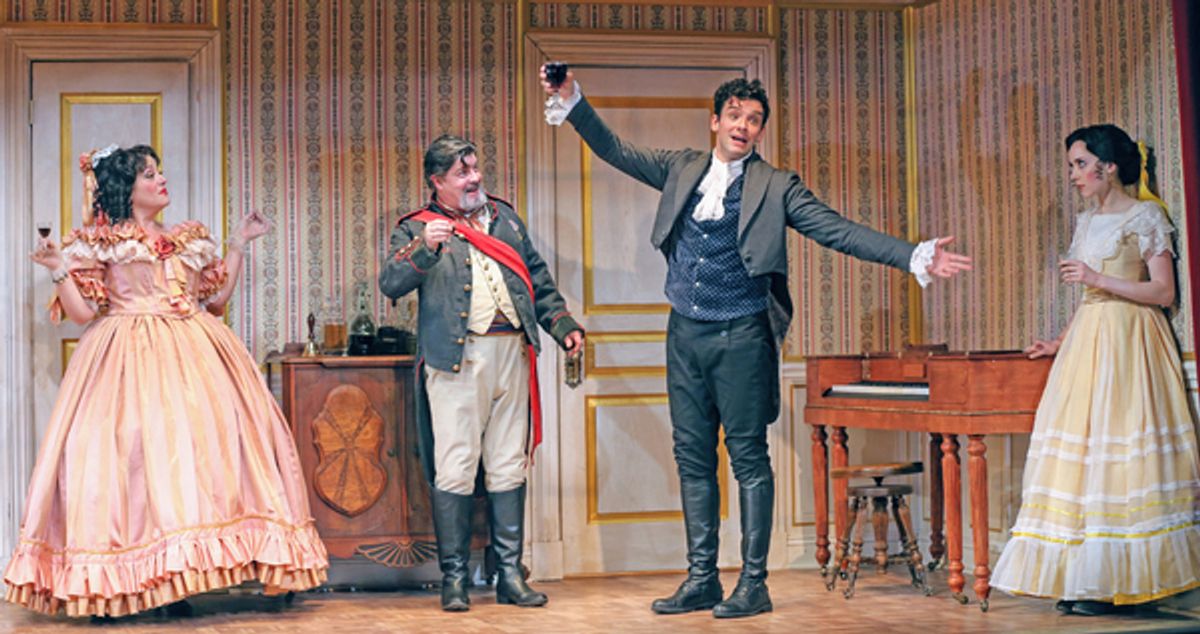 Mary Testa, Michael McGrath, Michael Urie, and Talene Monahon at 