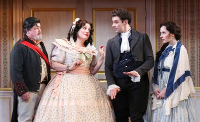 Michael McGrath, Mary Testa, Michael Urie, and Talene Monahon Photo