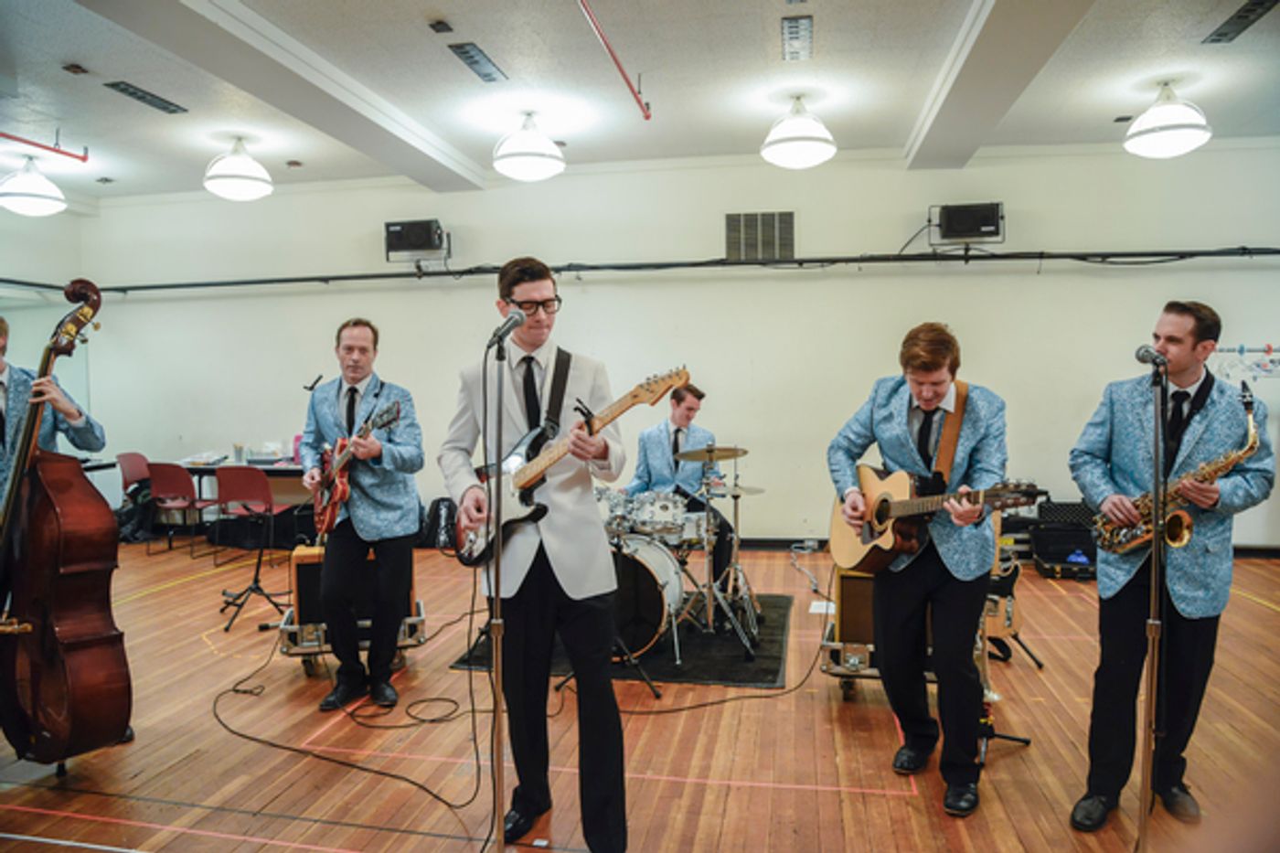 Photo Flash: Oh, Boy! Go Inside Rehearsal with John Dewey, Hunter Foster and More for BCP & Kimmel Center's BUDDY: THE BUDDY HOLLY STORY  Image