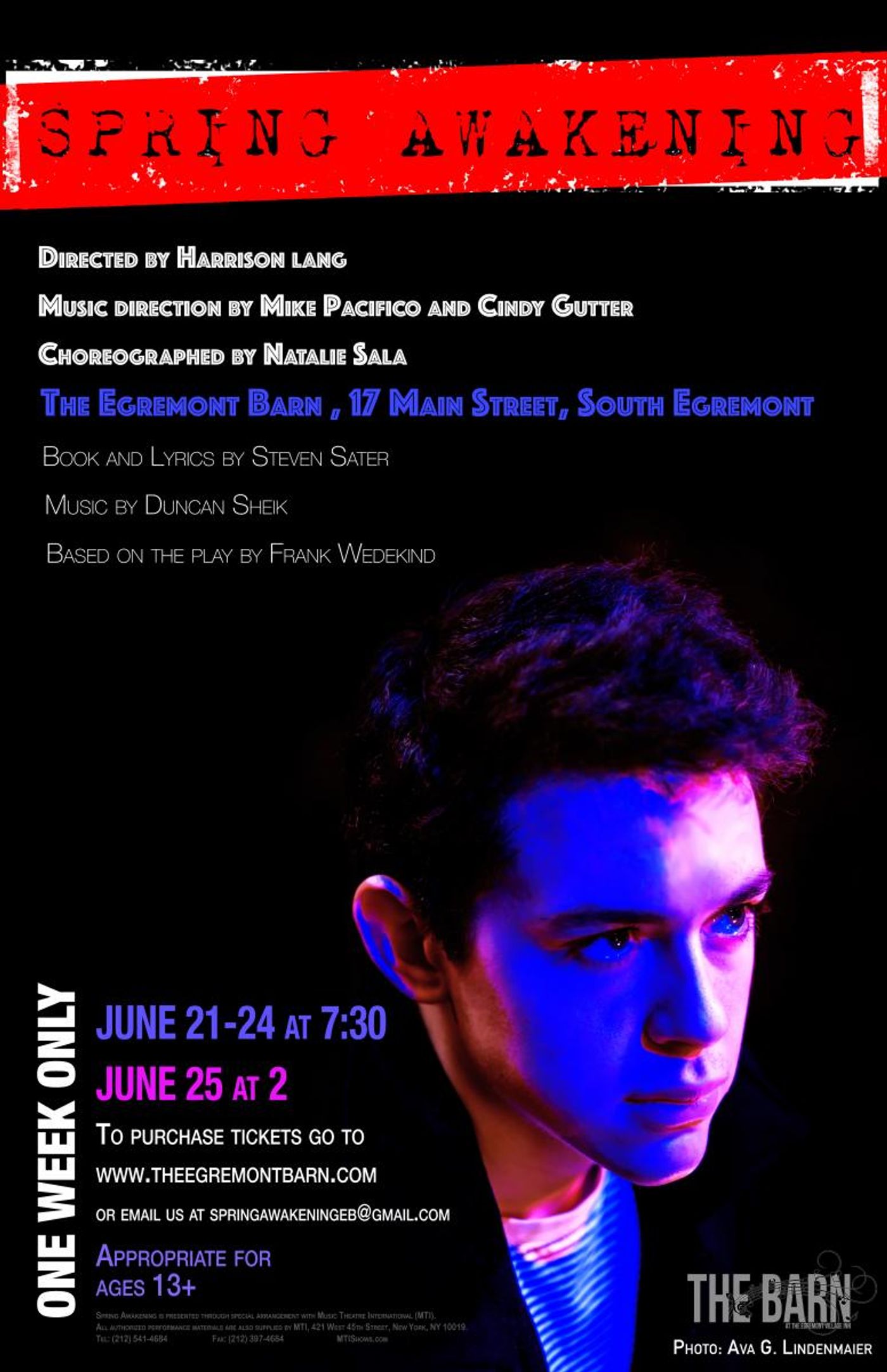 Photo Flash: Meet the Stars of SPRING AWAKENING at The Egremont Barn  Image