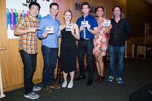Raymond J. Lee, Andrew Call, Rebecca Faulkenberry, Andy Karl, Barrett Doss, Danny Rub Photo