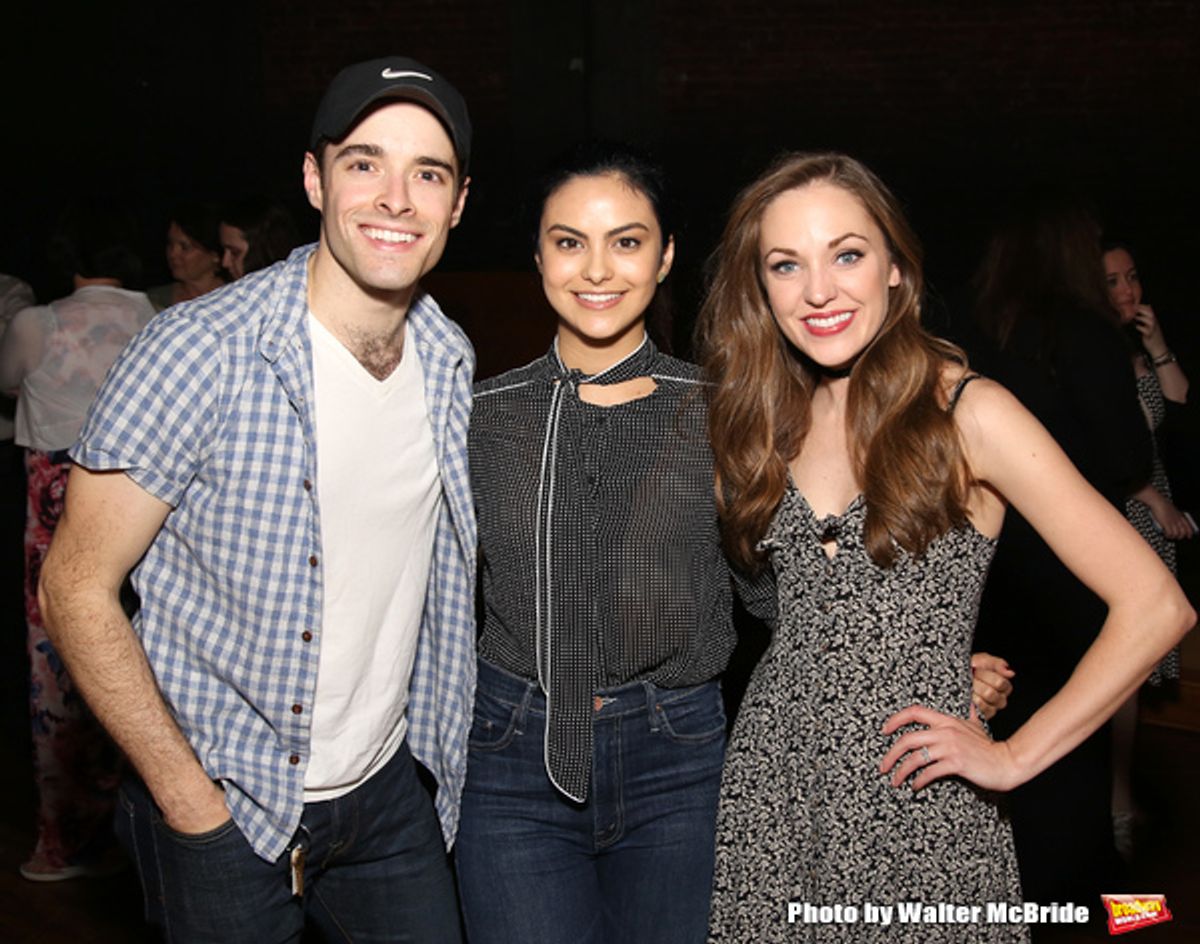 Corey Cott, Camila Mendes and Laura Osnes at 