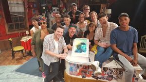 The cast of The View UpStairs: Front row – Director Scott Ebersold, Benjamin Howes, April Ortiz, Taylor Frey, Jeremy Pope
Middle row – Nancy Ticotin, Frenchie Davis, Nathan Lee Graham, Michael Longoria, Anthony Alfaro, Ben Mayne
Back row — Richard E @ BroadwayWorld The cast of The View UpStairs: Front row – Director Scott Ebersold, Benjamin H Photo