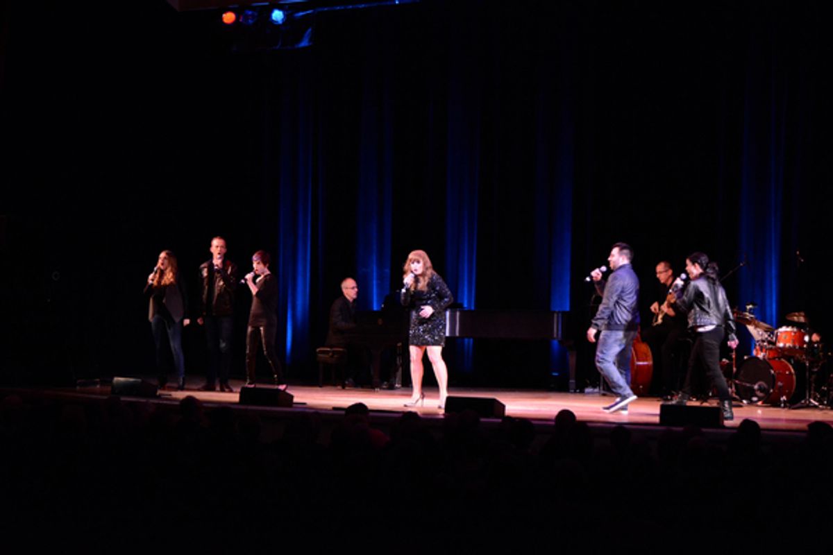 Maxine Linehan and Jeanine Bruen, Emma Camp, Pedro Coppeti, Emily Iaquinta and Jacob Pressley at 