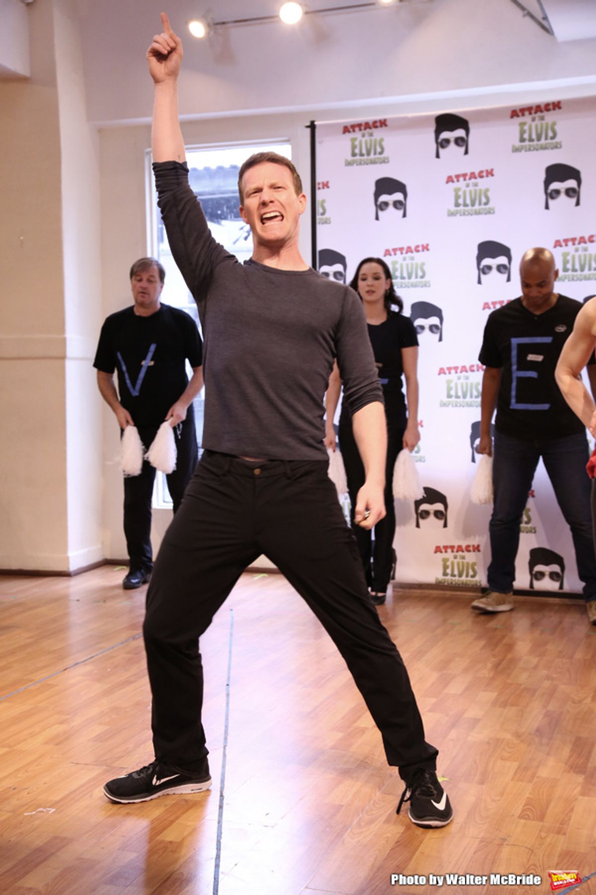 Jeff Kready with The cast  at 