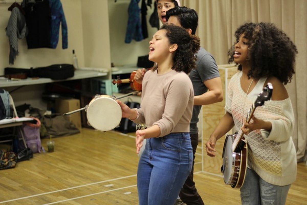 Jordan Tyson and the cast at 