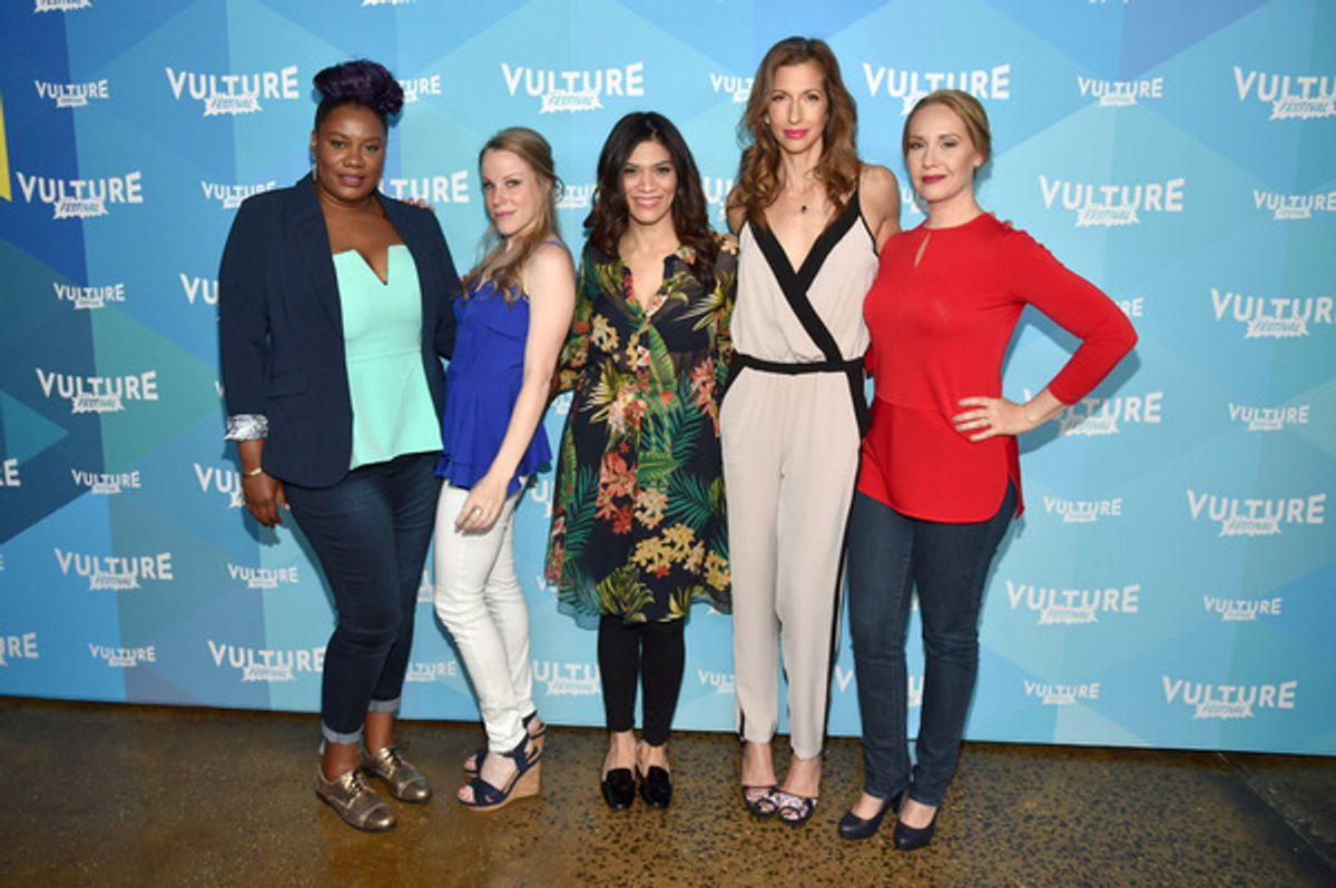 Adrienne C. Moore, Emma Myles, Laura Gomez, Alysia Reiner and Kelly Karbacz at 