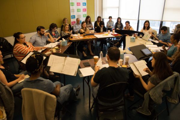 The first read-through of Sheila Callaghan and Daniella Topol's (NOT) WATER with the  Photo